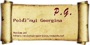 Polónyi Georgina névjegykártya